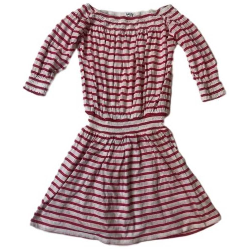 Splendid Girls' Off The Shoulder Striped Dress 10